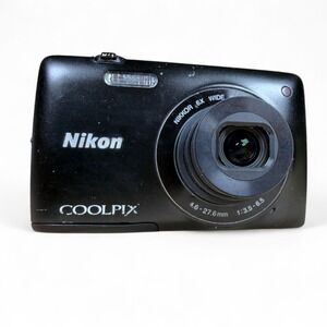 Nikon Coolpix S4200 16MP Digital Camera Bundle Black w/ Charger + Battery Tested